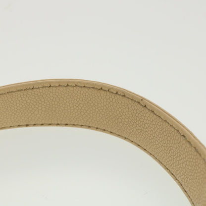 CHANEL Shoulder Bag Caviar Skin Beige CC am3924