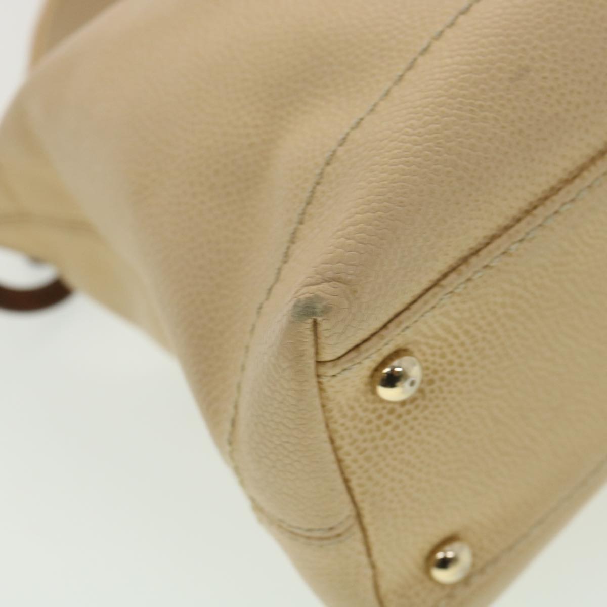 CHANEL Shoulder Bag Caviar Skin Beige CC am3924