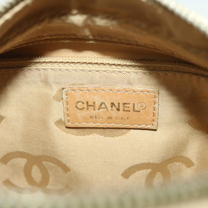 CHANEL Shoulder Bag Caviar Skin Beige CC am3924