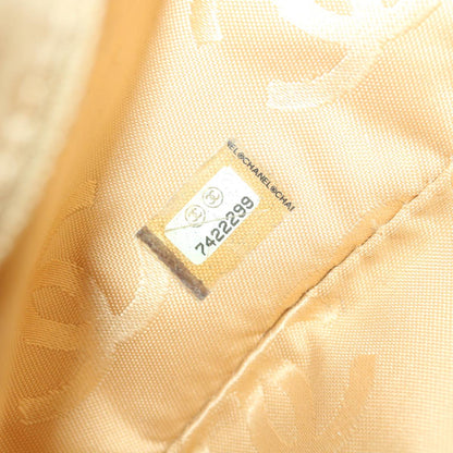 CHANEL Shoulder Bag Caviar Skin Beige CC am3924