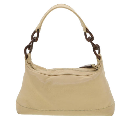 CHANEL Shoulder Bag Caviar Skin Beige CC am3924