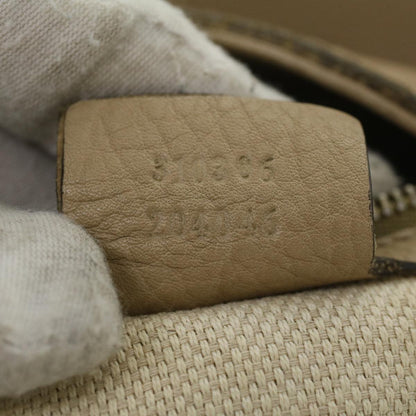 GUCCI Chain Soho Shoulder Bag Leather Beige
