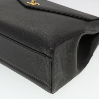 CHANEL Shoulder Bag Caviar Skin Black CC am4067