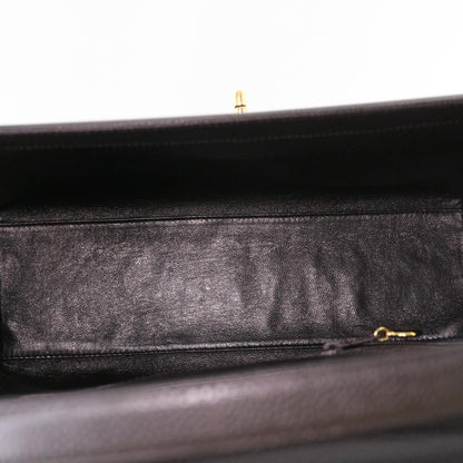 CHANEL Shoulder Bag Caviar Skin Black CC am4067