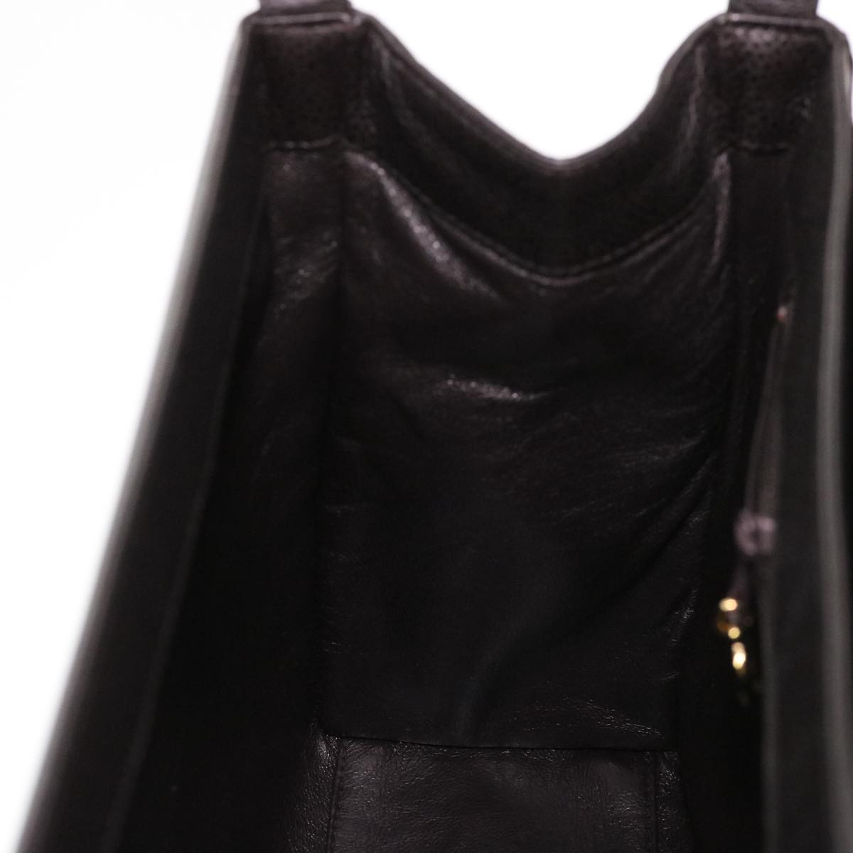 CHANEL Shoulder Bag Caviar Skin Black CC am4067