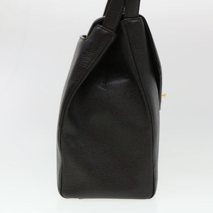 CHANEL Shoulder Bag Caviar Skin Black CC am4067
