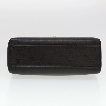 CHANEL Shoulder Bag Caviar Skin Black CC am4067