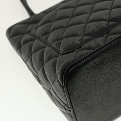 CHANEL Tote Bag Caviar Skin Black CC am4270A