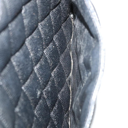 CHANEL Tote Bag Caviar Skin Black CC am4270A