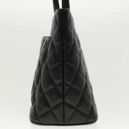 CHANEL Tote Bag Caviar Skin Black CC am4270A