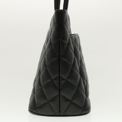 CHANEL Tote Bag Caviar Skin Black CC am4270A