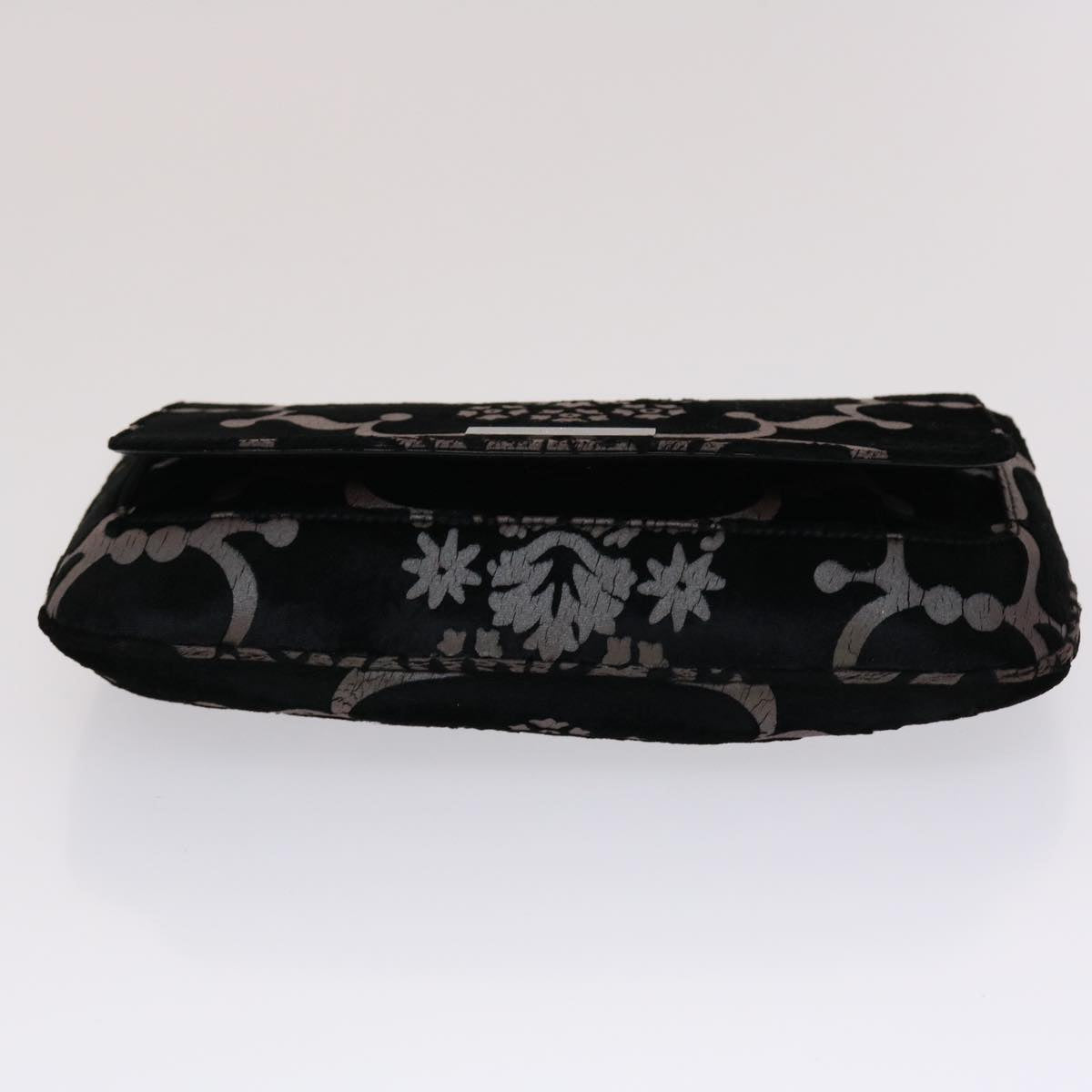 GUCCI Chain Shoulder Bag Velor Black
