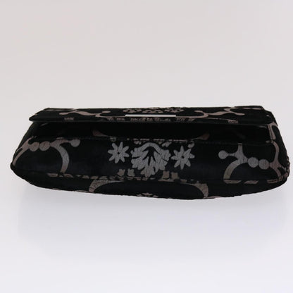 GUCCI Chain Shoulder Bag Velor Black