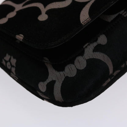 GUCCI Chain Shoulder Bag Velor Black