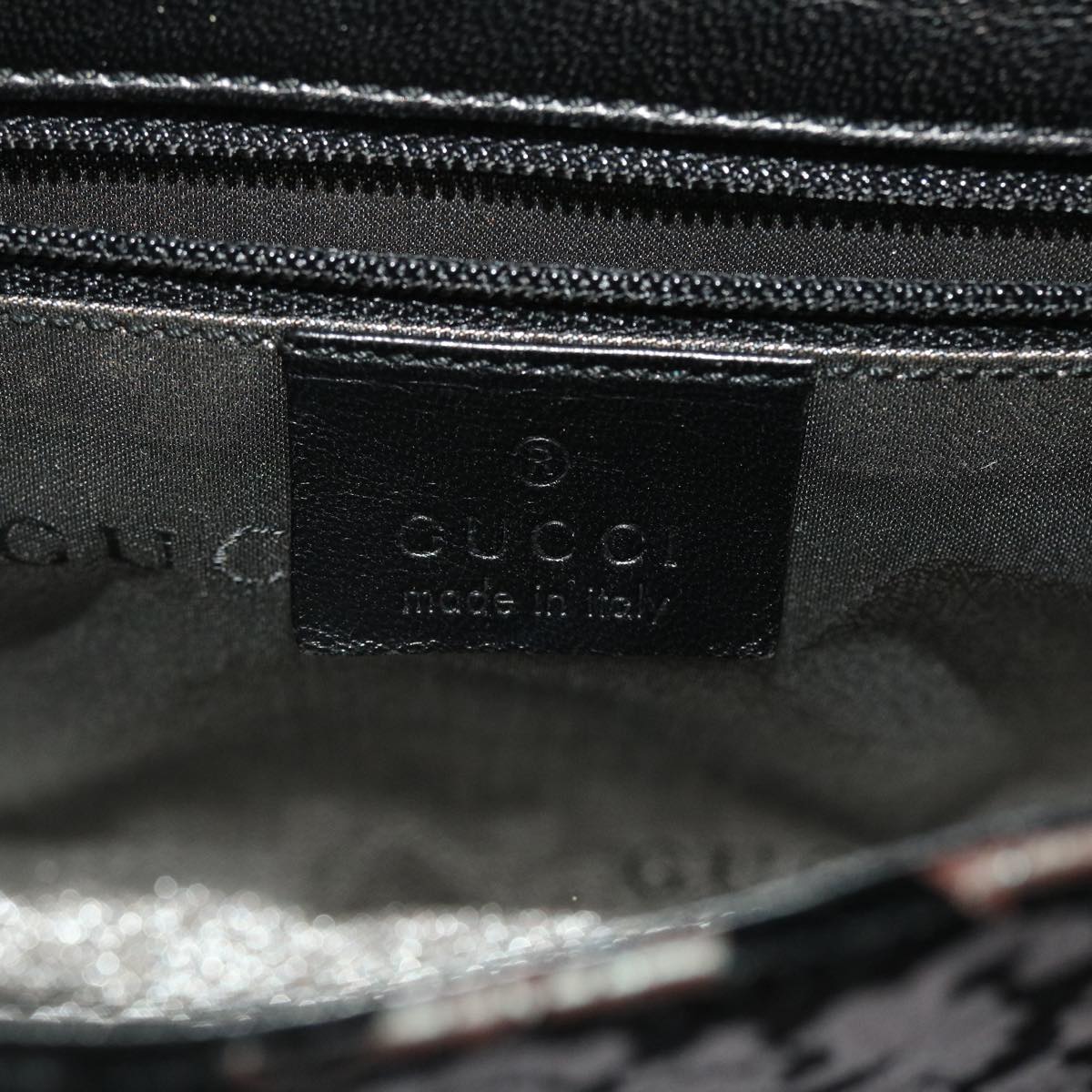 GUCCI Chain Shoulder Bag Velor Black