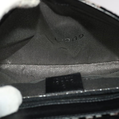 GUCCI Chain Shoulder Bag Velor Black