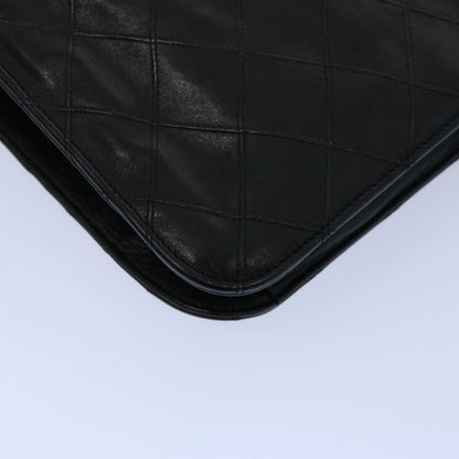CHANEL Bicolole Briefcase Lamb Skin Black CC am5376