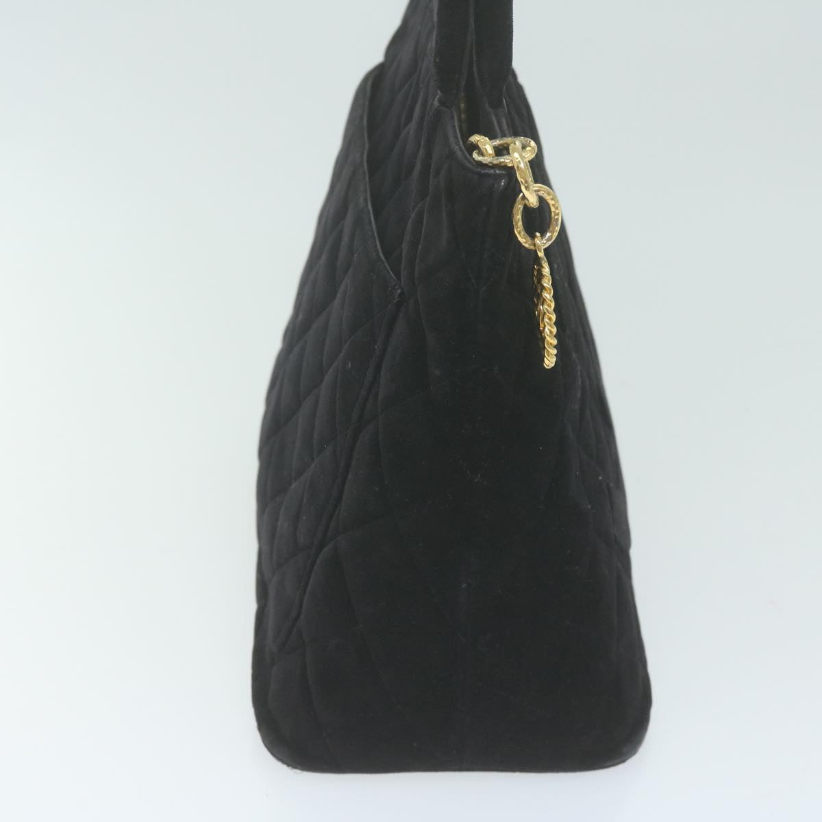 CHANEL Materasse Tote Bag Velor Standard Black CC am5812
