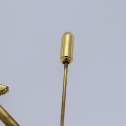 CHANEL arrow Brooch metal Gold CC am6488