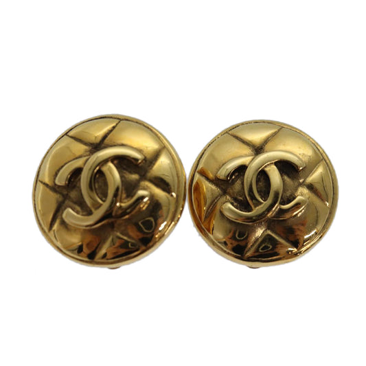 CHANEL COCO Mark Earring metal Gold CC am6613