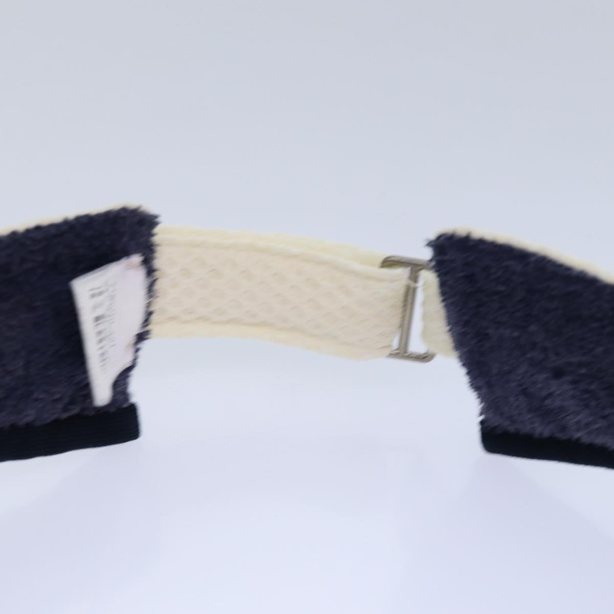 CHANEL Sports Sun Visor Cotton White Silver CC am6754