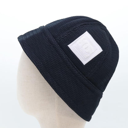 CHANEL Sports Line Hat cotton Black CC am6872