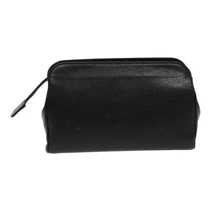 CHANEL COCO Mark Pouch Caviar Skin Black Gold CC am7049