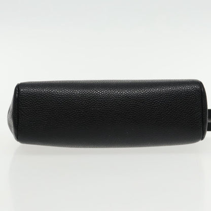 CHANEL COCO Mark Pouch Caviar Skin Black Gold CC am7049