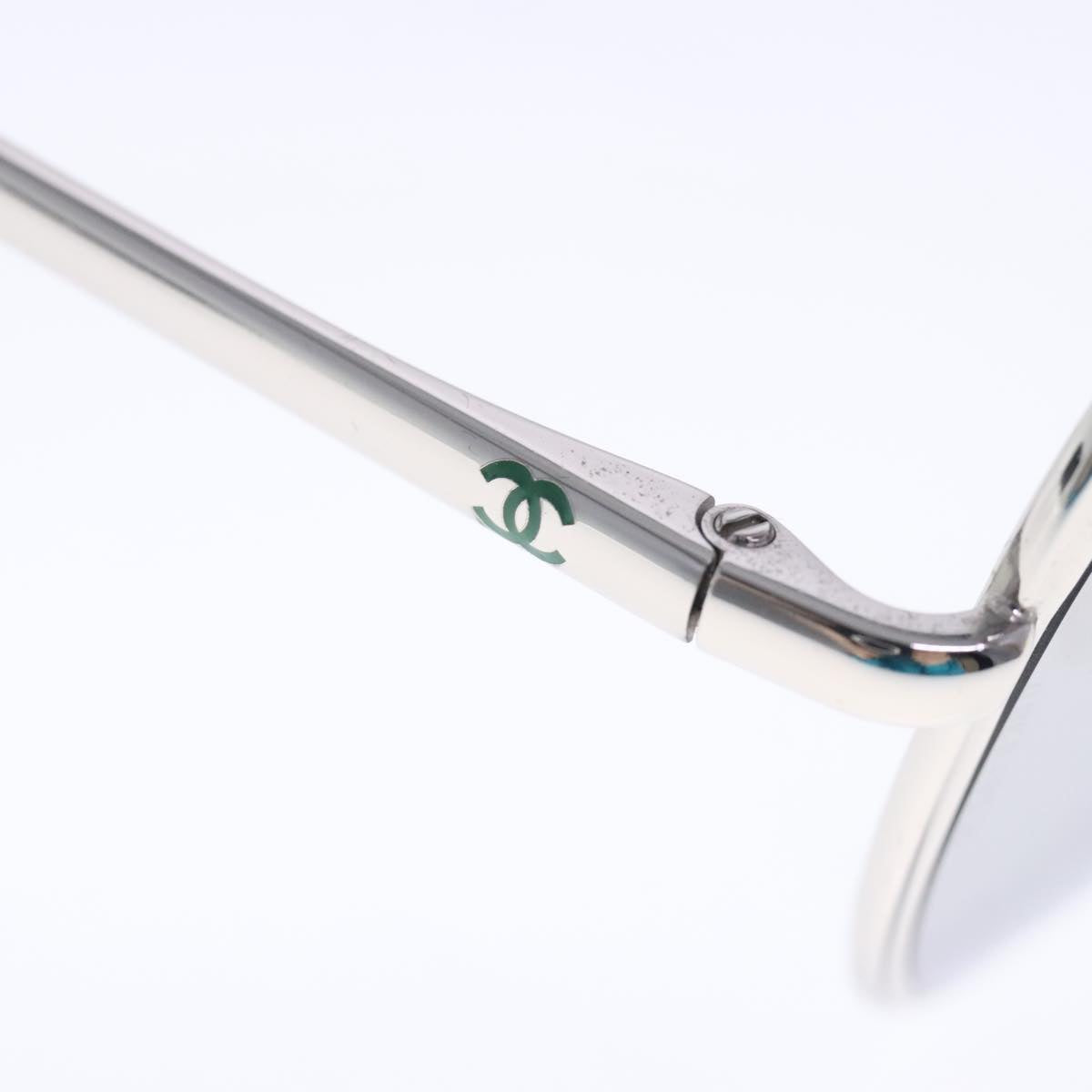 CHANEL Sunglasses metal Silver CC am7050