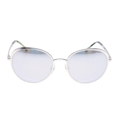 CHANEL Sunglasses metal Silver CC am7050