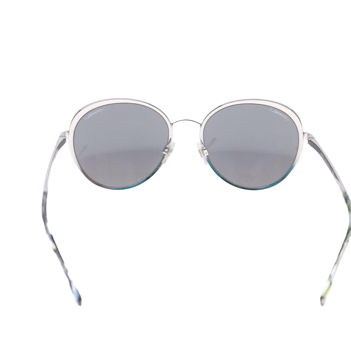 CHANEL Sunglasses metal Silver CC am7050