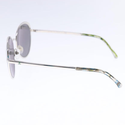 CHANEL Sunglasses metal Silver CC am7050