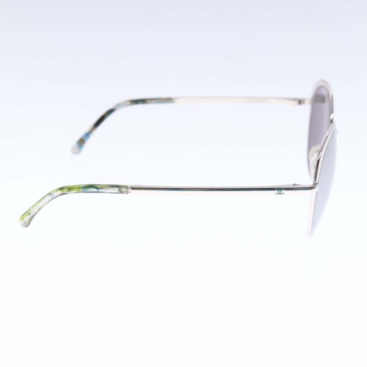 CHANEL Sunglasses metal Silver CC am7050