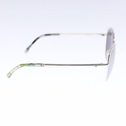 CHANEL Sunglasses metal Silver CC am7050