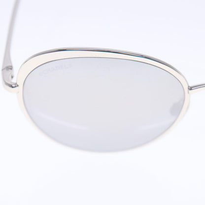 CHANEL Sunglasses metal Silver CC am7050