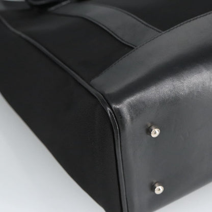 GUCCI Tote Bag Nylon Leather Black Silver 002 1705 0405  am7109