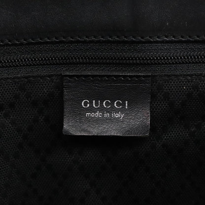 GUCCI Tote Bag Nylon Leather Black Silver 002 1705 0405  am7109