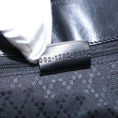 GUCCI Tote Bag Nylon Leather Black Silver 002 1705 0405  am7109