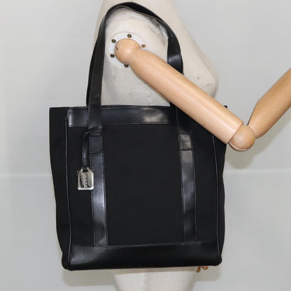 GUCCI Tote Bag Nylon Leather Black Silver 002 1705 0405  am7109