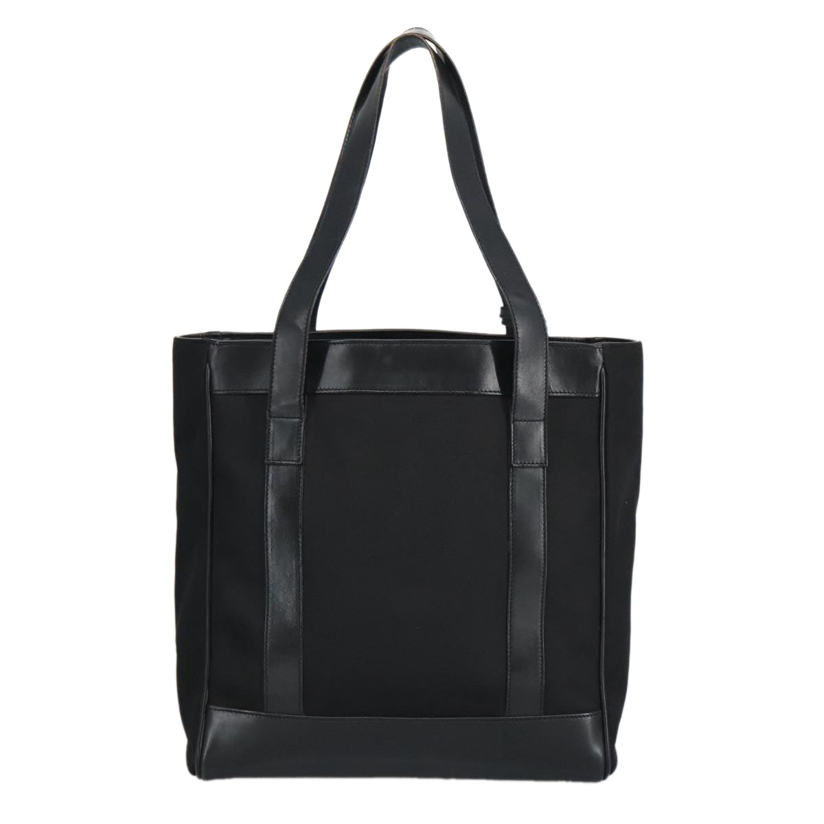 GUCCI Tote Bag Nylon Leather Black Silver 002 1705 0405  am7109