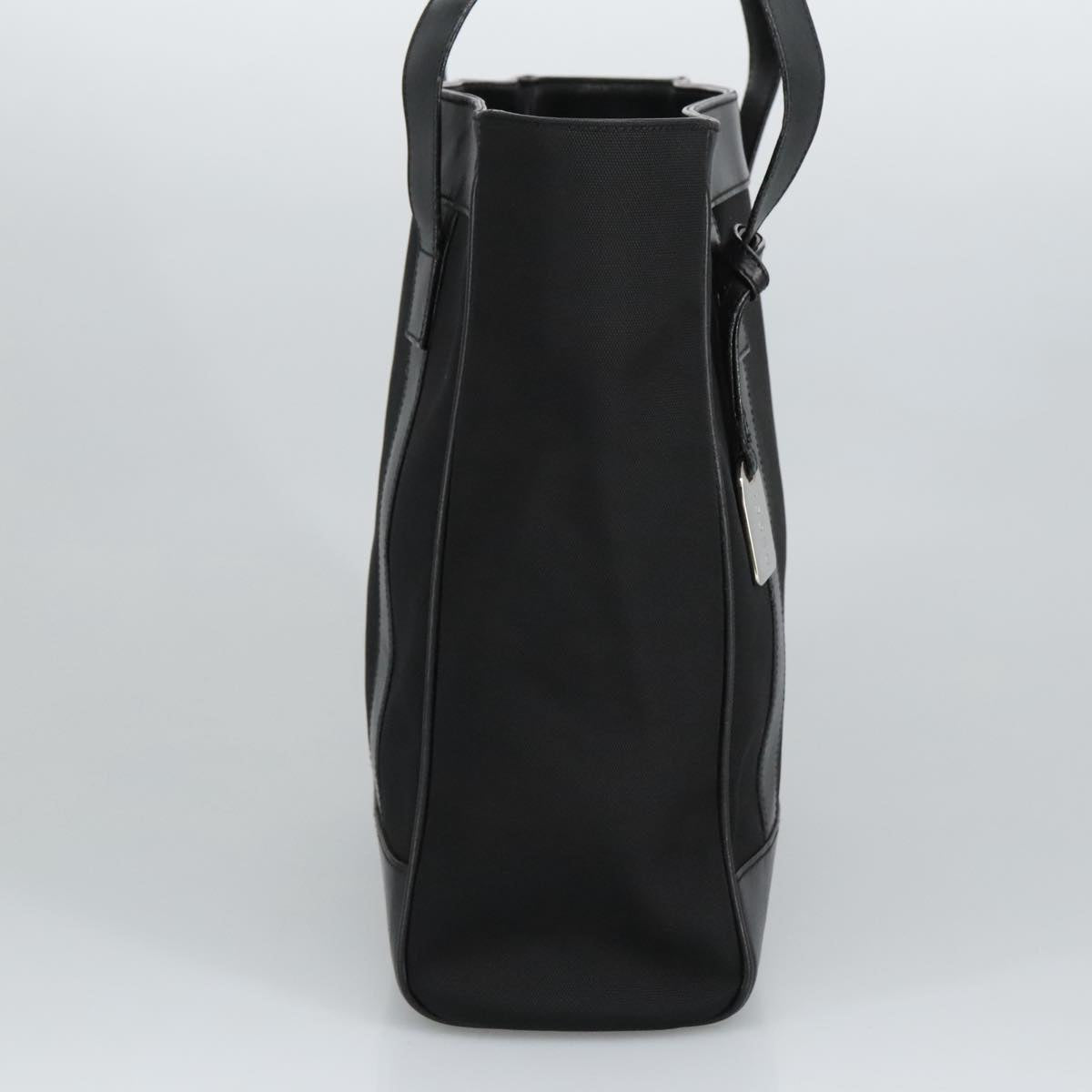 GUCCI Tote Bag Nylon Leather Black Silver 002 1705 0405  am7109