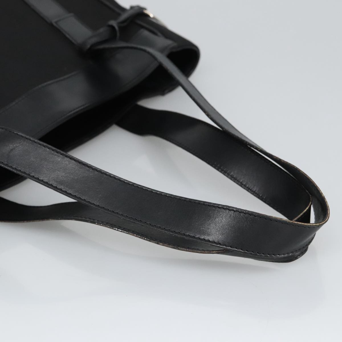 GUCCI Tote Bag Nylon Leather Black Silver 002 1705 0405  am7109
