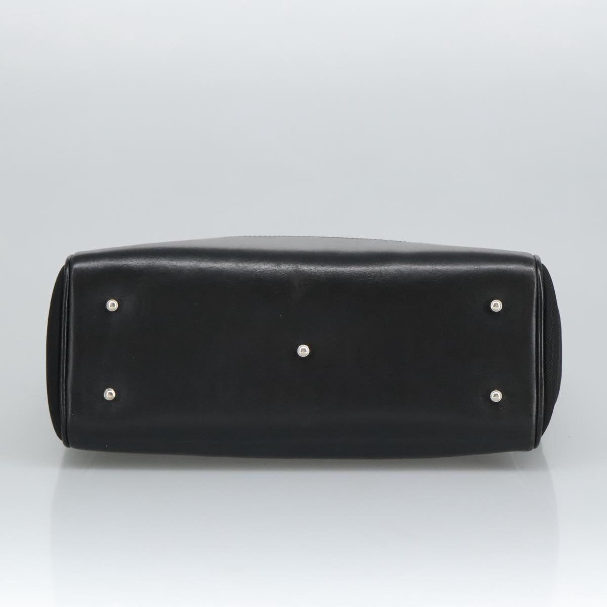 GUCCI Tote Bag Nylon Leather Black Silver 002 1705 0405  am7109