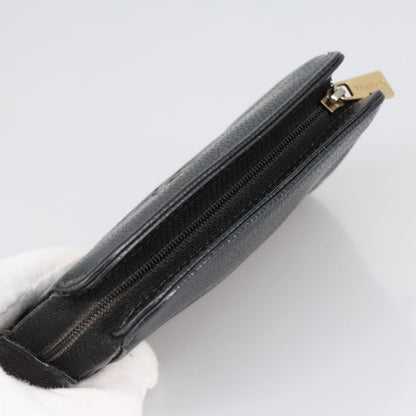CHANEL COCO Mark Pouch Caviar Skin Black Gold CC am7126