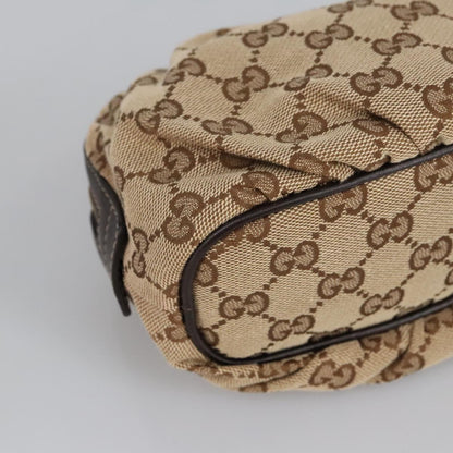 GUCCI Bamboo GG Canvas Pouch Beige 246175  am7217