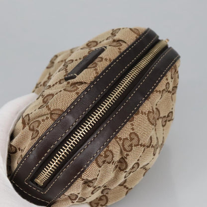 GUCCI Bamboo GG Canvas Pouch Beige 246175  am7217