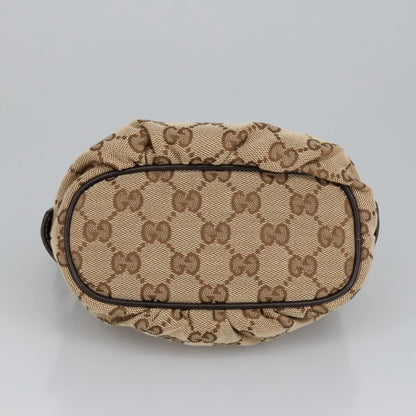 GUCCI Bamboo GG Canvas Pouch Beige 246175  am7217