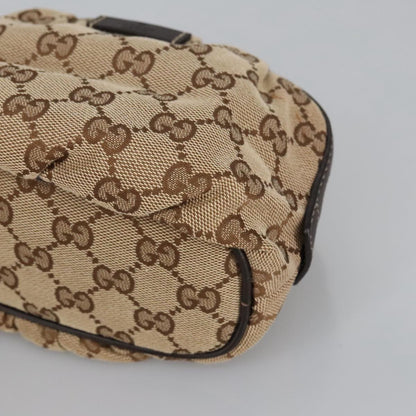 GUCCI Bamboo GG Canvas Pouch Beige 246175  am7217