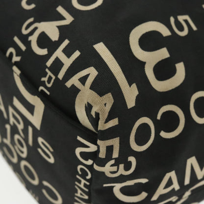 CHANEL Chain Bycy Tote Bag Canvas Plastic Black Clear Silver CC am7247