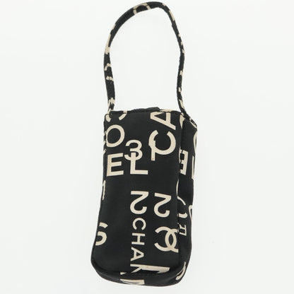 CHANEL Chain Bycy Tote Bag Canvas Plastic Black Clear Silver CC am7247